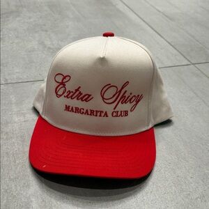 Extra Spicy Margarita Club Two-Tone Baseball Cap - White & Red